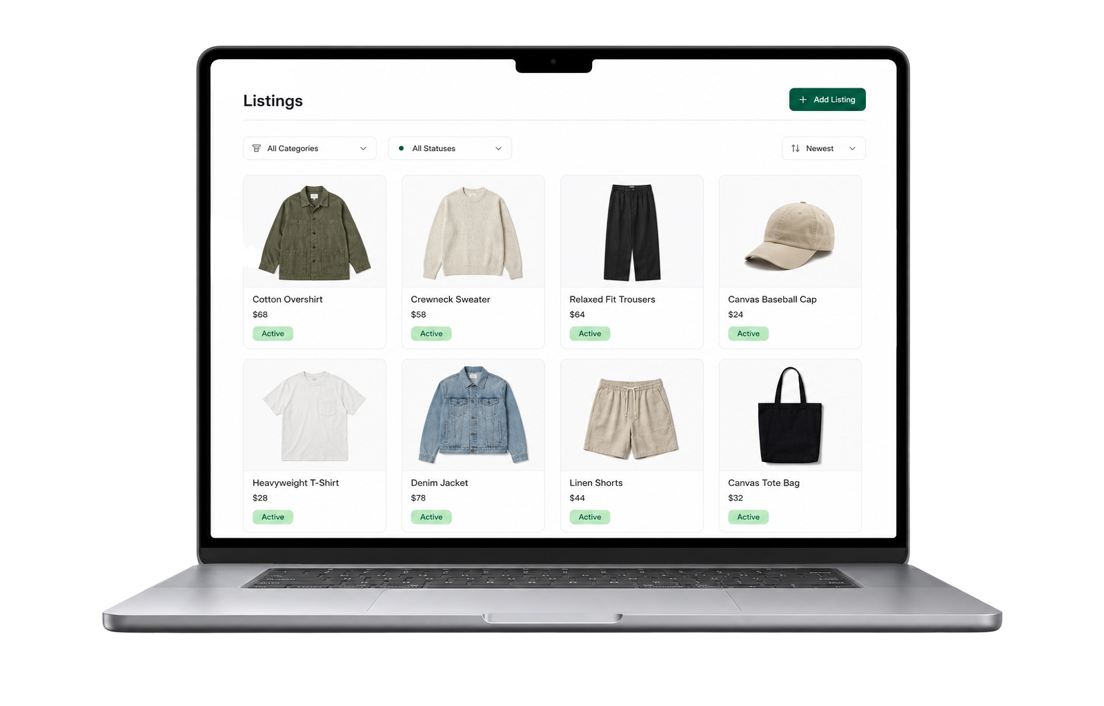 All your listings in one place